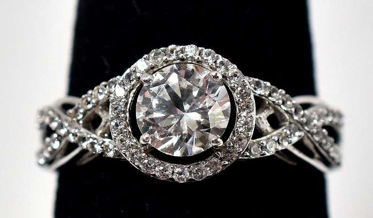 CZ Gemstone Ring in Sterling Silver