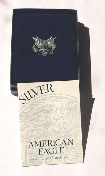 1996 Proof Silver Eagle With Box Paper.
