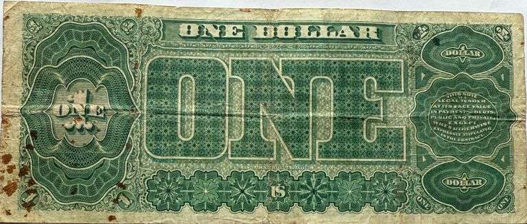 $1 Series 1890 Star Treasury Note.