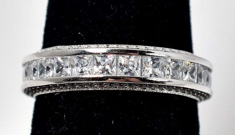 CZ Gemstone Ring in Sterling Silver