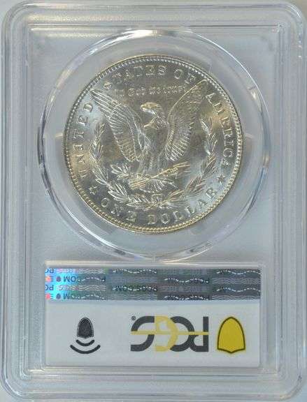 Impressive frosty-white Gem BU 1887 Morgan Silver Dollar. PCGS MS65