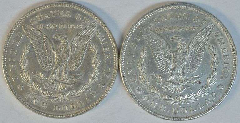 Fully struck 1878-P 7TF & 1878-S Morgan Silver Dollars in AU