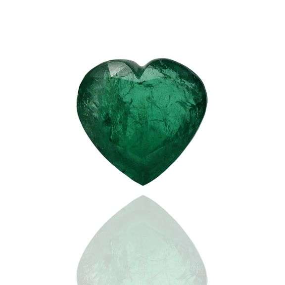 GIA Certified Heart Shape Brilliant Cut Emerald Loose Diamond