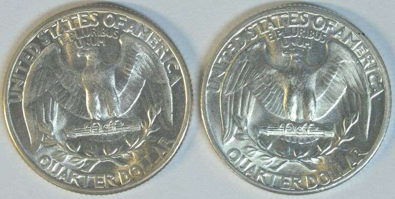 Blazing Gem BU 1932 & 1936 Washington Quarters