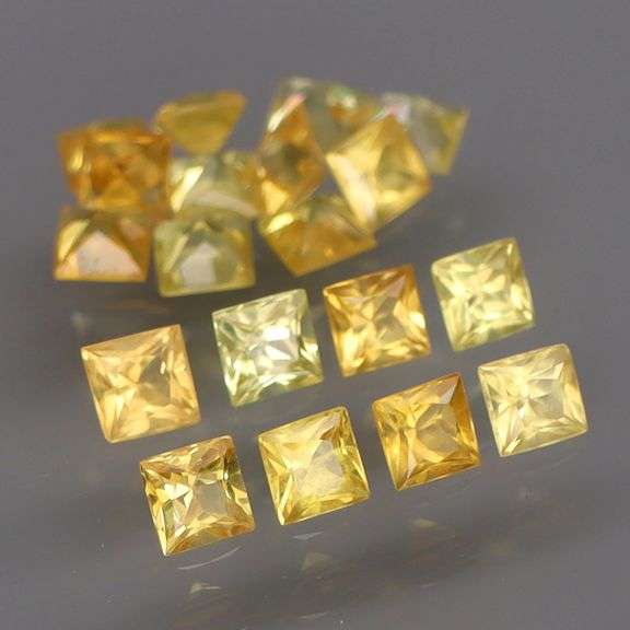 SUPERB!!! Heated only! 2.22ct VS canary yellow Sapphire set