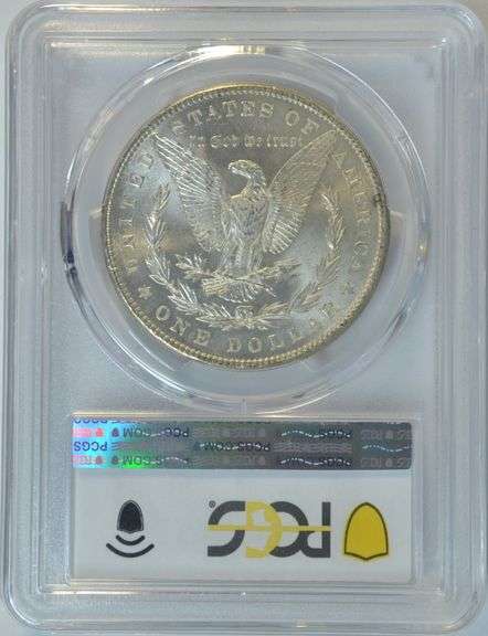 Snowy-white Gem BU 1886 Morgan Silver Dollar. PCGS MS65