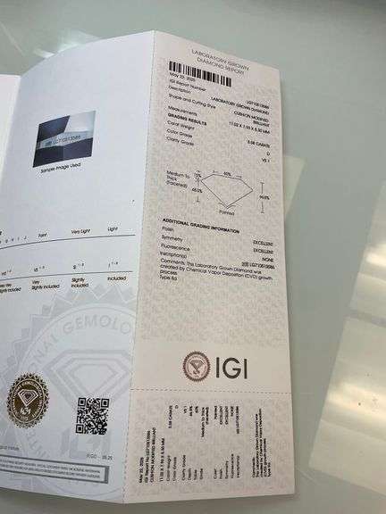 I.G.I CERTIFIED CUSHION CUT DIAMOND 3.58 CARAT