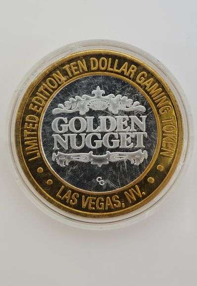 (Lot of 5) Silver Limited Edition Casino Gaming Tokens