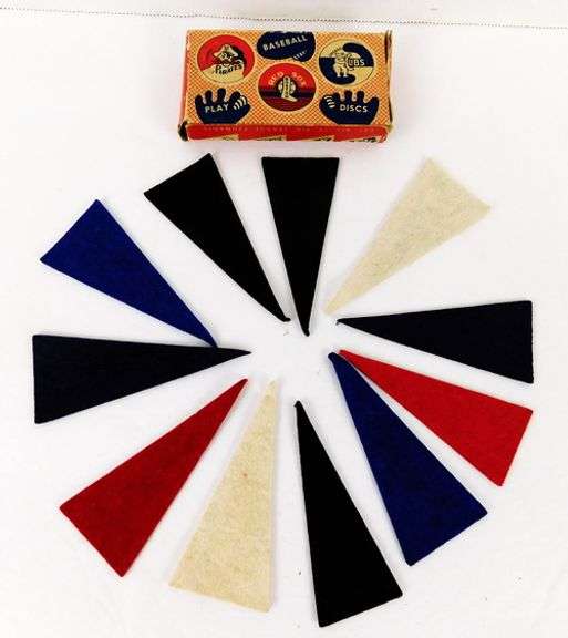 C. 1950 Double Play American Nut & Chocolate Felt Pennants