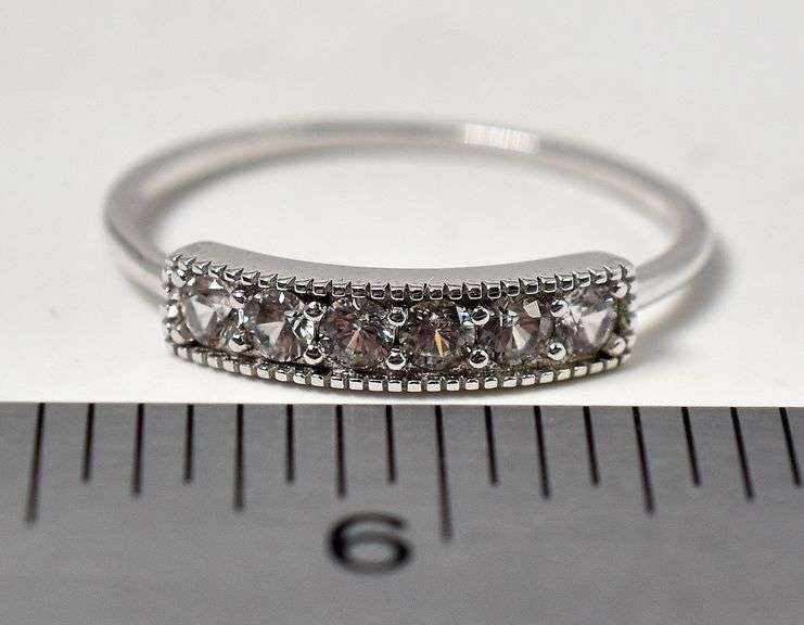 CZ Gemstone Ring in Sterling Silver