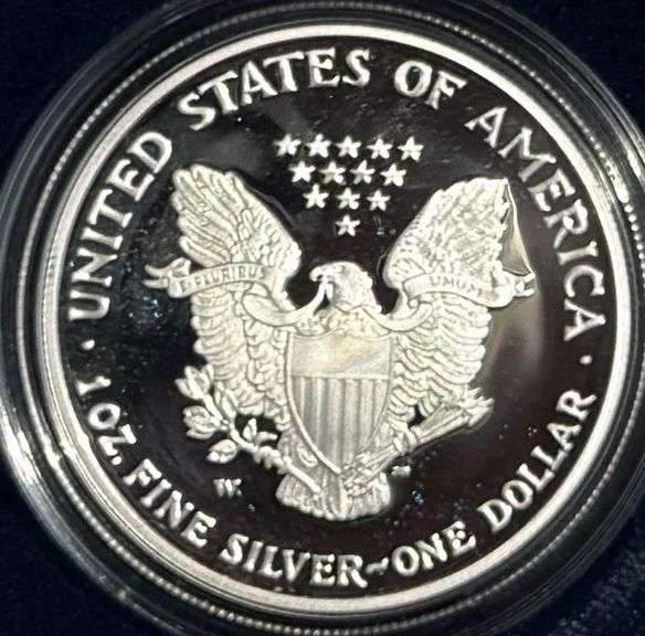 2004 W Proof Silver Eagle with Box and Paper.