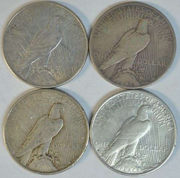 Scarce 1934-D, 1934-S, 1935-P & 1935-S Peace Silver Dollars