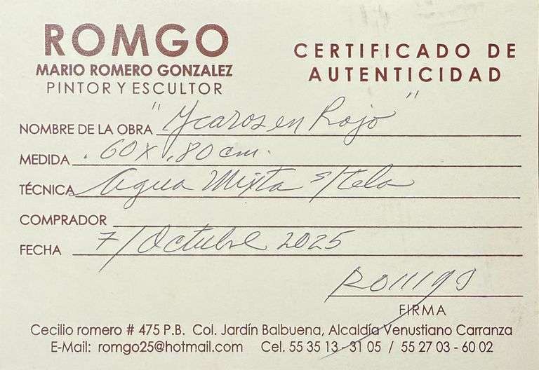 Spectacular Large Size Original Painting by Mexican Contemporary Master ROMGO