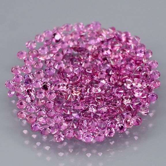 215 piece set of pink Sapphires weighing 2 carats!!