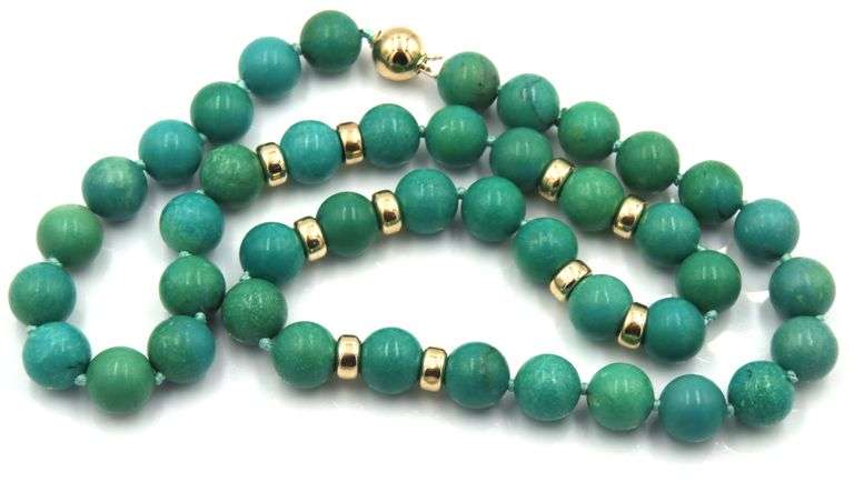 Turquoise Composite bead necklace