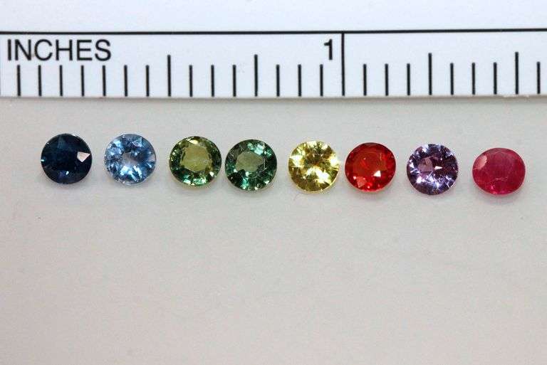 Natural Rainbow Sapphires - Lot of 8