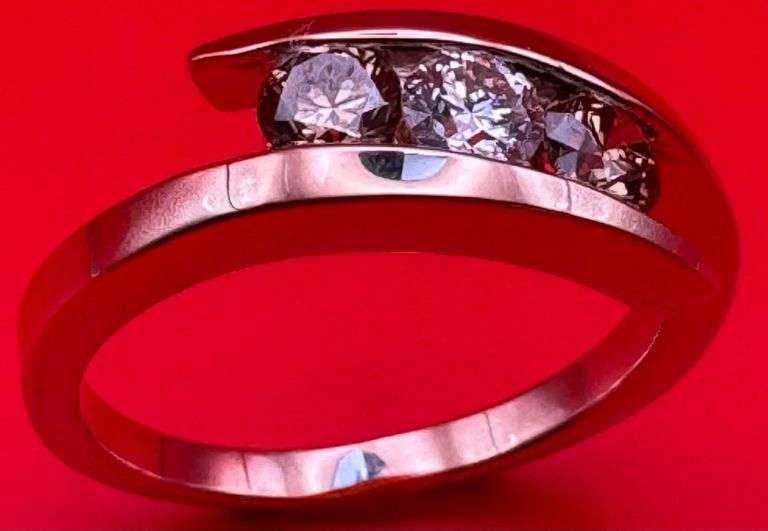 14K Rose Gold Champagne Diamond Ring of 1.05ct