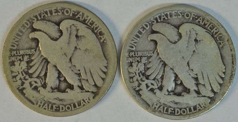 Key dates 1921-S & 1920-S Walking Liberty Half Dollar