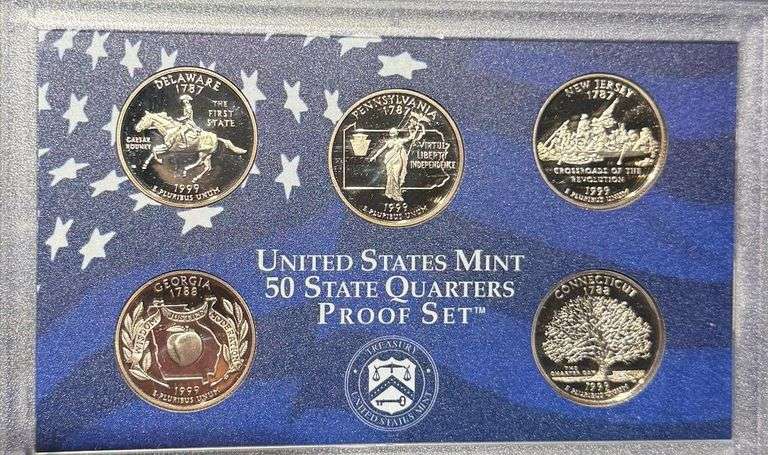 1999-2008 State Quarter Proof Sets Complete.