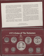 Superb 1972 Bahamas 9-pc Proof Set from Franklin Mint