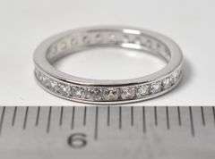 CZ Gemstone Band Ring in Sterling Silver