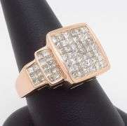 Invisible Set 3.76CTW Diamond Ring Crafted in Rose Gold