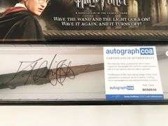 Daniel Radcliffe Autographed Harry Potter Illuminating Wand Display ACOA