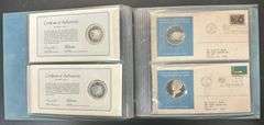 Album with 6 original United Nations solid Sterling Silver Proof Medals