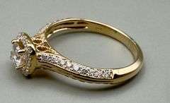 14K White Gold Round Brilliant Cut 1 Carat Diamond Ring