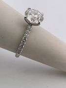 CERTIFIED BRAND NEW LADIES DIAMOND ENGAGEMENT RING. 14K WHITE GOLD 3.25 CATAR TOTAL