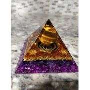 Orgone Amethyst & Tiger’s Eye Crystal Pyramid