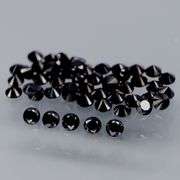 Diamond black! 2.28ct set of 2mm untreated Spinels!