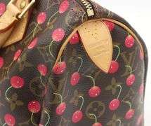 Louis Vuitton Monogram Speedy 25 Cerises LE Handbag W/Red Dust Bag