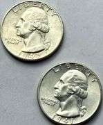 Two 1941  Gem BU Washington Quarters.