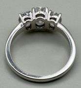 Ladies 14k White Gold Three Stone Ring With Lab Grown Diamonds