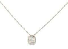 1.00ctw Diamond Mosaic Set Frame Pendant Necklace in 14K