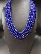 Gorgeous Natural 1353 Ctw Natural Blue Sapphire 4 Strand Necklace