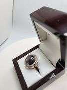 Natural star ruby 15ctw with sapphire accent set in silver ring