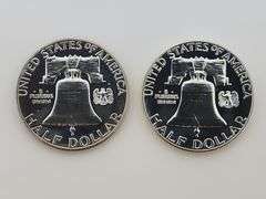 1962 & 1963 Proof Franklin Half Dollars