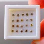 Untreated! .71ct set of real Champagne Diamonds!