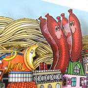 Un Piatto Di Pasta (Blue) by Charles Fazzino