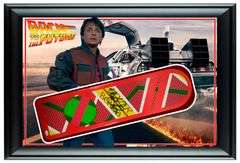 Back To The Future 24x36 Michael J Fox Signed Framed Hoverboard Display ACOA