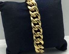 14K Yellow Gold Vintage Cuban Link Bracelet