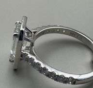 14K White Gold Emerald Cut 2.4 Carat Lab Diamond Ring