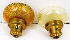 2 Vintage Murano Art Glass Door Knobs
