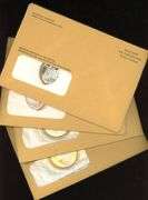 4 Different 1976 Internation Society of Postmasters Silver Medallic First Day Covers in Original Env
