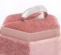 14kt White gold 6mm band with Milgraining