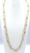 14kt Yellow gold circle link chain necklace