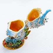 Seahorse Trinket Jewelry Box with Rhinestones