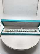 Extremely fine 18.4G Platinum and 14.19 ctw GGA certfied  Emerald and diamond Bracelet